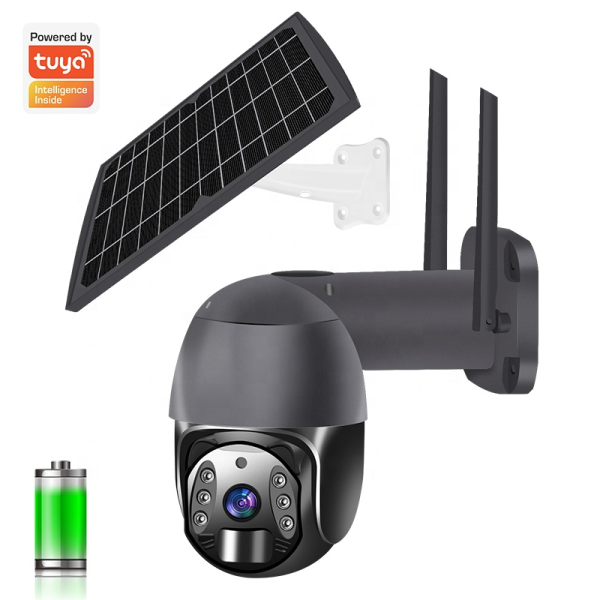 Wireless Intelligent 3MP 4G Wifi Network Camera Waterproof IP65 1080P Solar Low-power Solar Powered PTZ Camera