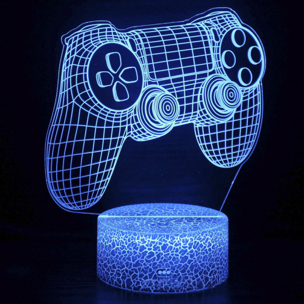 Acrylic Led 3D Night Creative small night light 3D cartoon USB bedside desk lamp table lamp Gamepad