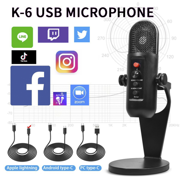 USB microphone For Recording Podcasting Professional Studio Microphone Recording Microphone Live Podcast