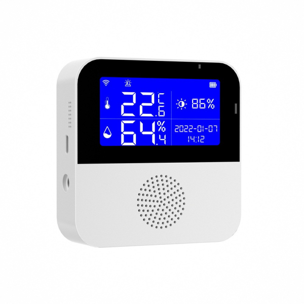 WiFi Smart Temperature LCD Display Wireless Digital Hygrometer Thermometer Humidity Sensor with Alarm Speaker