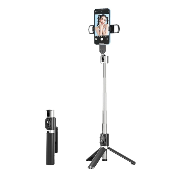 360 waterproof Portable Rotation Flexible Portable Wireless Selfie Stick Tripod Holder Stand With Light Selfie Stick