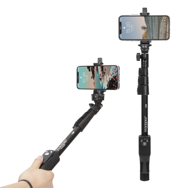 Mobile phone Portable Aluminum Alloy Wireless selfie stick Bluetooth Remote control Phone Holder Selfie Stick Tripod