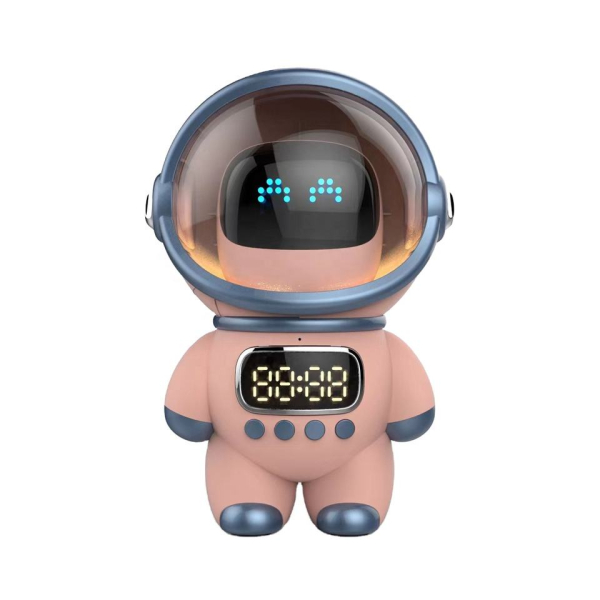 Astronaut speaker bluetooth 5.1 alarm clock night light biult-in high capacity battery 1800mAh smart AI bluetooth speaker