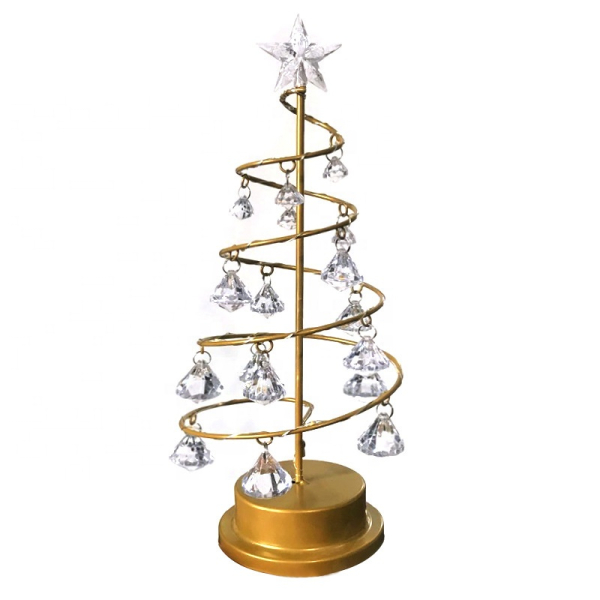 Christmas Tree Small Night Lights lamp Ornaments crystal Table Lamp For Livingroom Bedroom Decoration