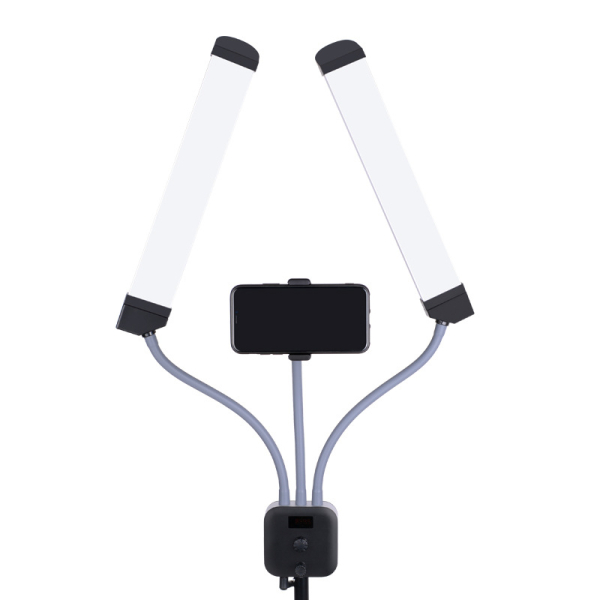 Double-arm live streaming beauty light LED shooting photo playing light bracket adjustable color professional bloggers lights