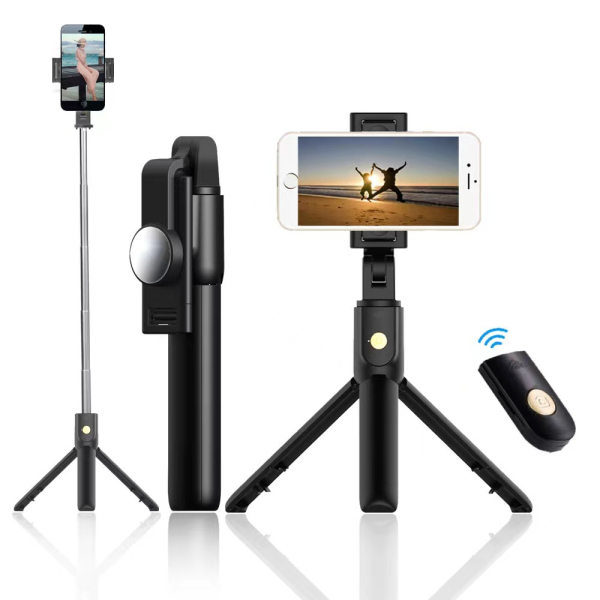 Smart Extendable 360 rotation Selfie Stick Remote Control  Tripod phone holder Wireless Selfie Stick for Mobile Phone